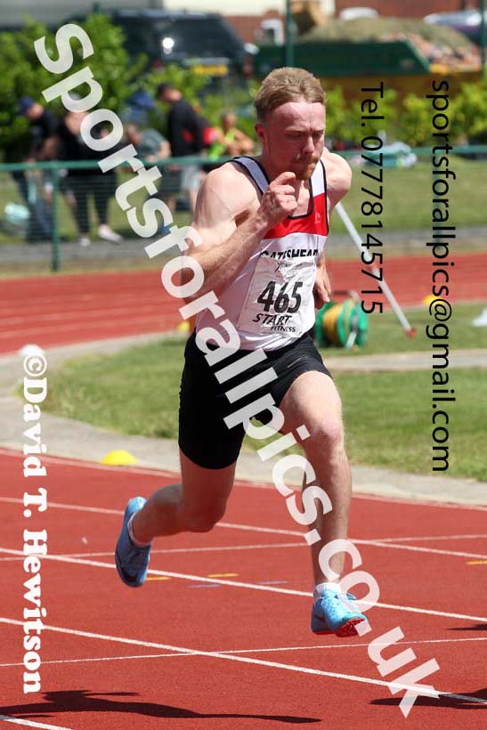 Senior mens 100 metres, 2021 Northern Senior and Under-20s Champs., Leigh. Photo: David T. Hewitson/Sports for All Pics